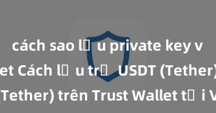 cách sao lưu private key ví trust wallet Cách lưu trữ USDT (Tether) trên Trust Wallet tại Việt Nam